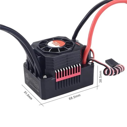 2-3S 80A Waterpoof Brushless ESC Speed Controller BEC 6.1V 3A for T Plug for 1/10 1/8 RC Car - color: 80a T Plug