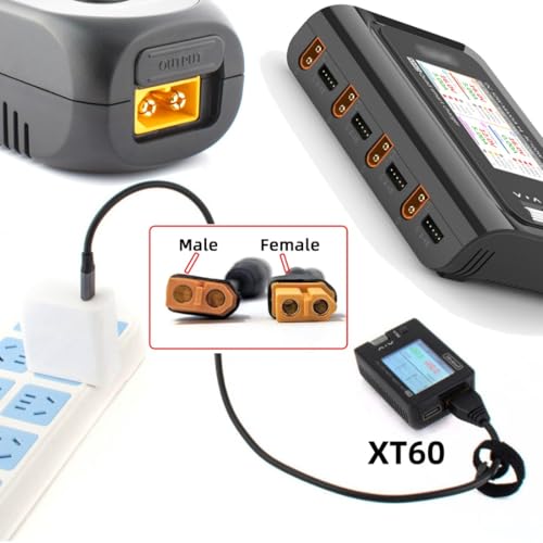 chenyang XT60 to DC Adapter,DC 5.5x2.1mm Male to XT60 Male Bidirectional Charging Conversion Adapter for Aircraft Model/Car Model/Remote Control Toy/Battery Charger - style: DC Male to XT60 Male