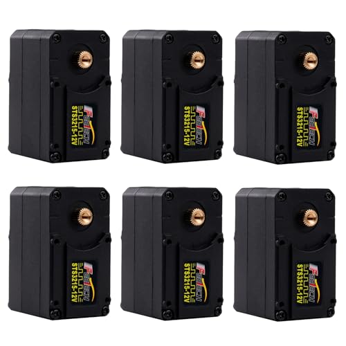 30KG High-Torque Serial Bus Servo 12V 360° Continuous Rotation Programmable Smart Industrial Digital Servo with Controller for RC Car Steering Servo Robotic Arm (6PCS Servos) - style: 6PCS Servos