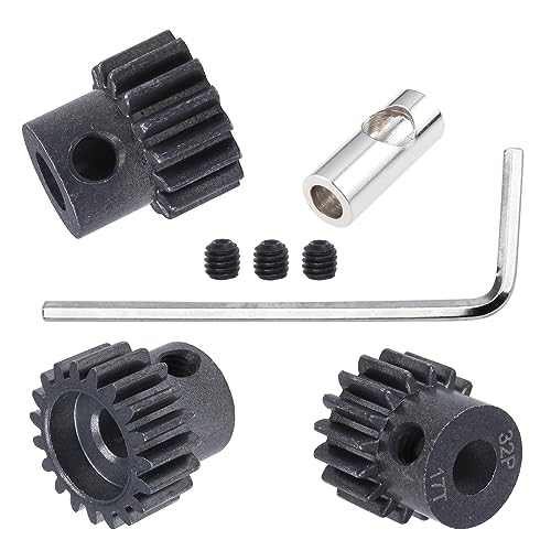 Hobbypark Metal Steel Pinion Gear Set 0.8 Metric 32 Pitch (15T & 17T & 19T),Motor Gears for 1/10 Traxxas Slash 4x4, Rustler VXL, Stampede, Summit, E-Revo Parts