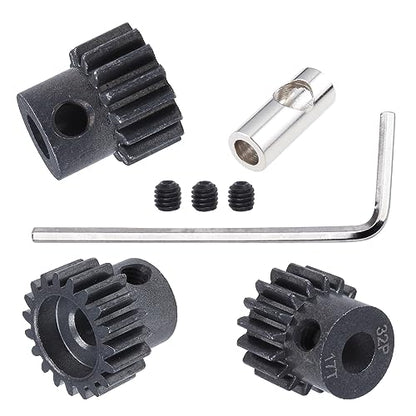 Hobbypark Metal Steel Pinion Gear Set 0.8 Metric 32 Pitch (15T & 17T & 19T),Motor Gears for 1/10 Traxxas Slash 4x4, Rustler VXL, Stampede, Summit, E-Revo Parts