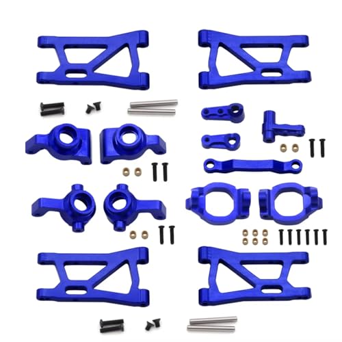 for Buggy for Remo for Hobby Smax 1631 1635 1651 1655 1/16 Metal for Swing Arm Axle Mount C Base Steering Group Cup RC Car Upgrade Parts RC Car Parts(Blue,1 Set) - color: Blue, size: 1 set