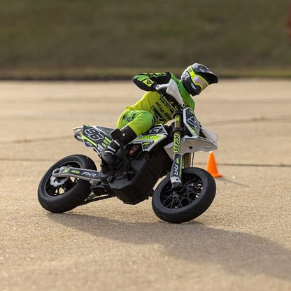 Losi Promoto-SM 1/4 Super Moto Motorcycle FXR White RTR with Battery and Charger LOS-2310