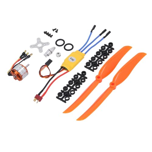 1400kv Brushless Motor with 30A ESC, 8060 Propeller and Screw Set for RC Airplane, Quadcopter