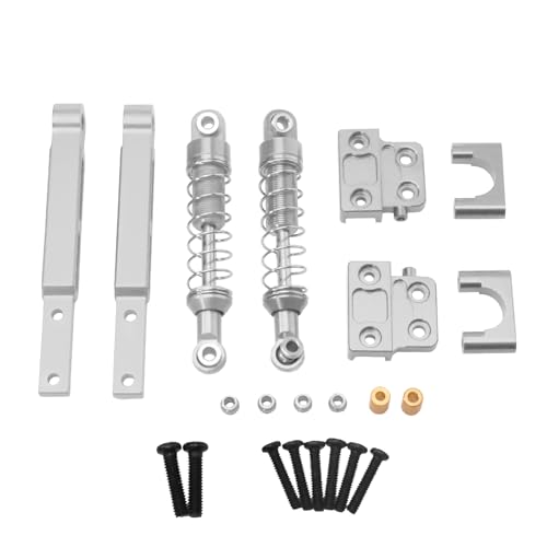 Metal Rear Axle Shock Link Rod Leaf Spring Upgrade Link Suitable for Mangniu 1/12 MN82 MN82S MN82PRO 1/12 Scale RC Climbing Car (Silver) - color: Silver