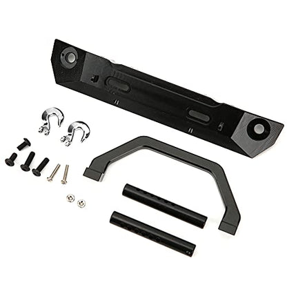 RC Aluminum Alloy Front Bumper for RGT 1/10 Truck, Front Anti - Collision Bar, Lightweight Durable Upgrade Part, Compatible with EX86100 Off - Road Rock Cruiser (Black R86025BL) - color: Black R86025bl