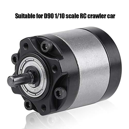 Model Accessory Planetary Gearbox Transmission Case Heavy Duty CNC Machined Aluminum Alloy RC Gearbox for D90 1/10 Scale RC Crawler Car Replacement Accessory