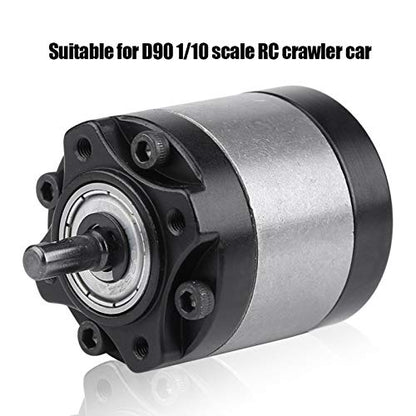 Model Accessory Planetary Gearbox Transmission Case Heavy Duty CNC Machined Aluminum Alloy RC Gearbox for D90 1/10 Scale RC Crawler Car Replacement Accessory