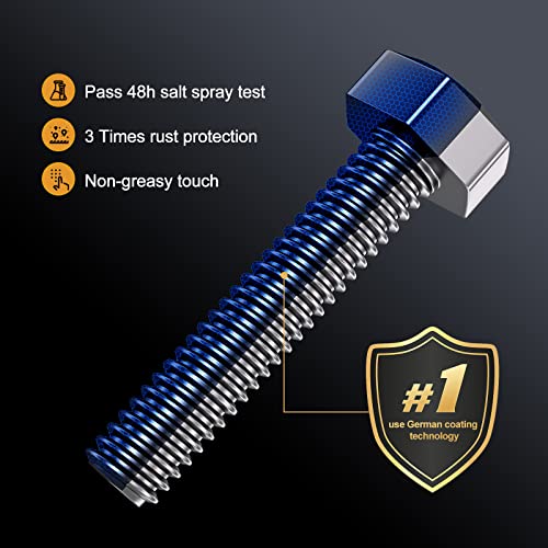 VIGRUE 1110PCS M3 Hex Socket Head Cap Screws Nuts Kit, M3 x 4/5/6/8/10/12/14/16/18/20/25/30mm Stainless Steel Screws Assortment Set W/Allen Wrench and Tip Curved Tweezer - size: M3 Socket silver