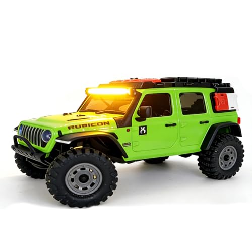 RC Car LED Head Lights Bar for Axial SCX30 1/30 Jeep Wrangler, 7-Light Roof Light Kit with Wiring Harness (Yellow Light Bar) - color: Yellow Light Bar