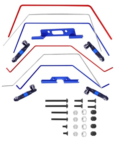 Aluminum Front/Rear Sway Bar Upgrade Parts for 1/10 Slash 2WD,Alloy Front/Rear Sway Bar Hop Ups for 1/10 Slash 2WD