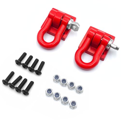 MORLORDY 2Pcs 1/6 Tow Hook Winch Shackles and Trailer Chain kit for 1/6 Axial SCX6 AXI05000 RC Truck Upgrade Part