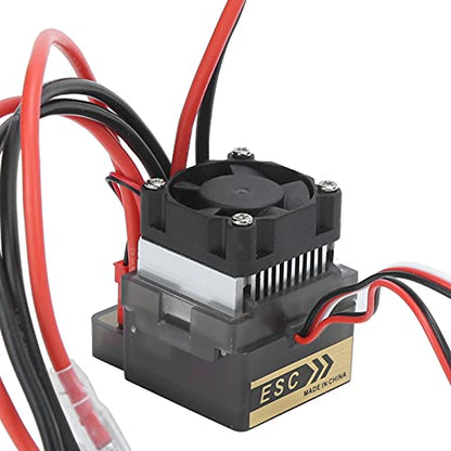 RC Brushed ESC 360A Brushless Motor ESC with Heat Sink and Cooling Fan Hand & Wrist Braces for 1/10 RC Crawler Car Arm Hand & Finger Supports
