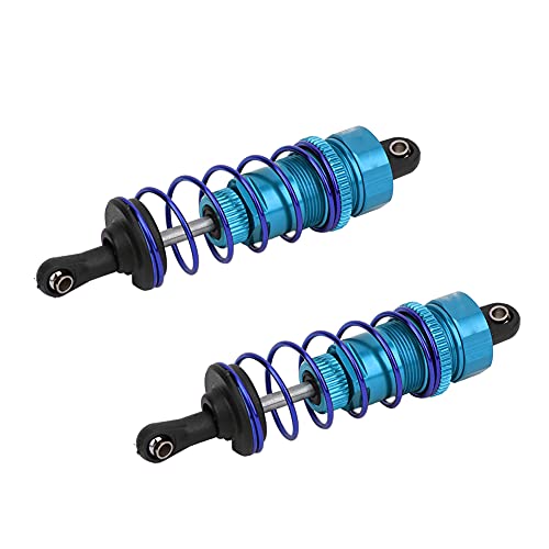 2pcs 92mm RC Oil Pressure Adjustable Front Shock Damper, 1/10 RC Car Shock Absorber, Upgraded Aluminum Alloy Buggy Suspension for ZD Racing HSP Hongnor LRP HPI (Blue) - color: Blue