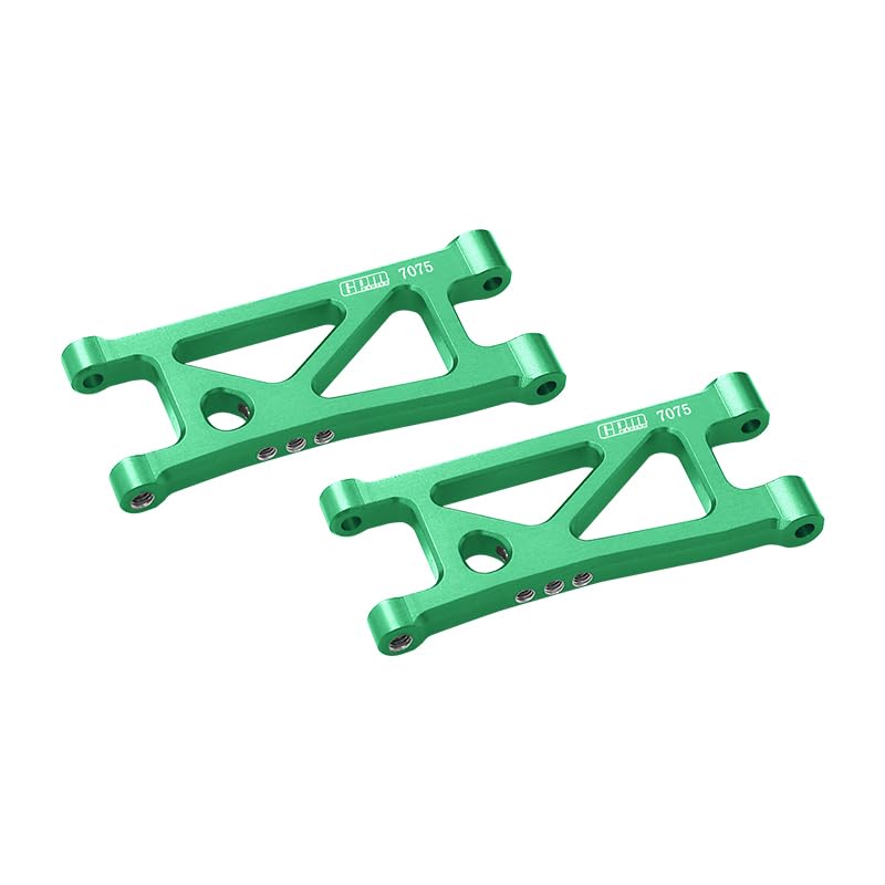 GPM 7075 Alloy Rear Lower Suspension Arms for ARRMA 1/14 Mojave Grom Mega 380 Brushed 4X4 Small Scale Desert Truck Rtr-Ara2104 LOSI 1/12 Nascar - color: Green