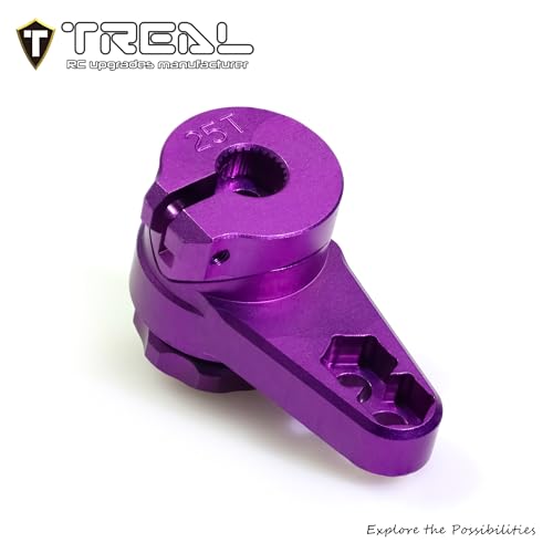 Treal Aluminum 7075 Servo Saver Set 25T for LMT Monster (Purple) - color: Purple