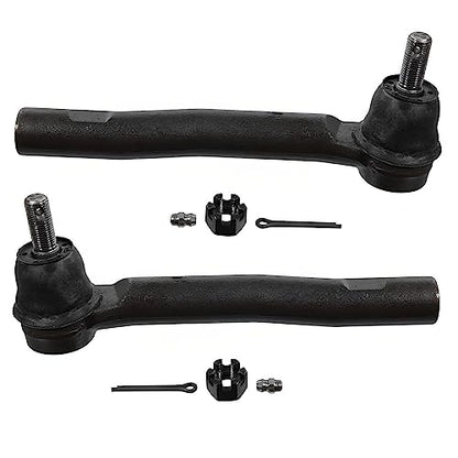 Detroit Axle - AWD 3.5L Front Steering Knuckles & Wheel Hub Bearings Outer | Tie Rod Ends Replacement for 2008-2013 Toyota Highlander - 4pc Set - size: 4SU50518/Kit