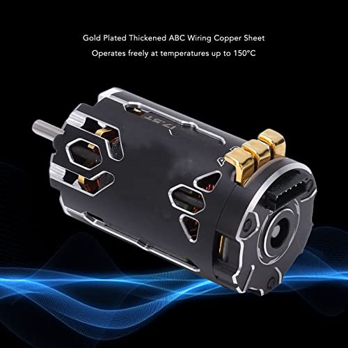 Changor 17.5T RC Sensored Brushless Motor Lightweight Durable for 1/12 1/14 Scale RC Car Black Silver Finish