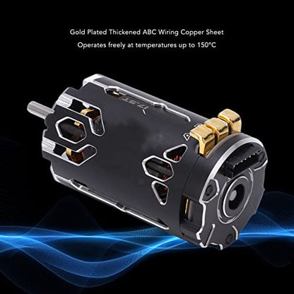 Changor 17.5T RC Sensored Brushless Motor Lightweight Durable for 1/12 1/14 Scale RC Car Black Silver Finish