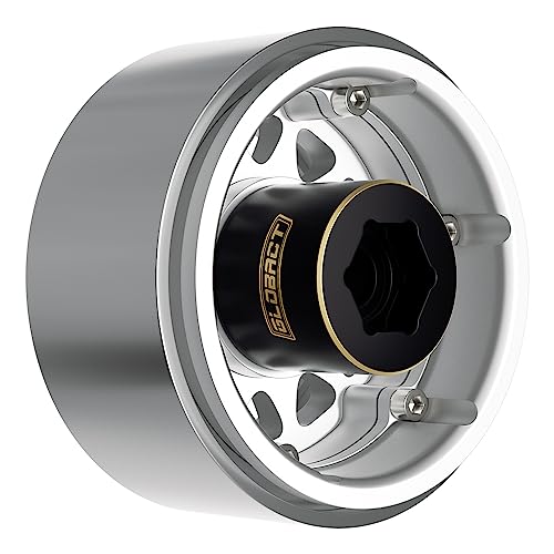 GLOBACT Brass Wheel Weights Extended Hex Hub 18mm for 1/10 TRX4 TRX6 SCX10 | Fits 1.9" 2.2" RC Wheel, 170g Counterweight - size: 18.5mm