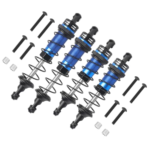 RC Car Shock, daitoku Shock Absorber Front & Rear for 1/10 Traxxas Slash 2WD/4X4 Hoss Rustler 4X4 VXL Bandit Nitro Stampede Replacement of 5862 - Blue - color: Blue
