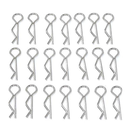 Honbay 100PCS 1/16 Metal Car Truck Buggy Shell Body Clips Pins for for RC Vehicles (1/16) - size: 1/16