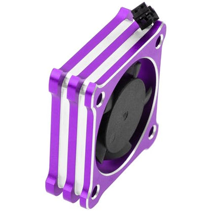 ShareGoo Alloy Brushless Motor ESC Cooling Fan Heatsink 28000RPM 5V-7.4V for Hbywing XeRun XD10 PRO ESC Series (Purple)_ - color: Purple