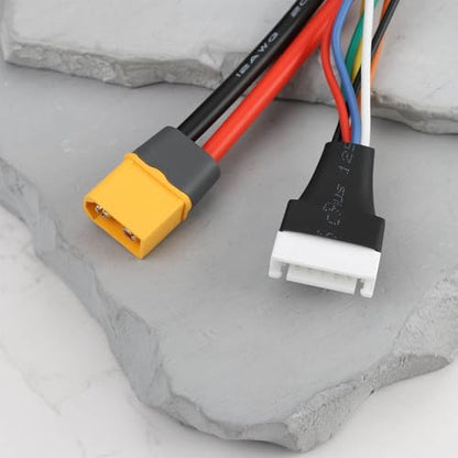 6S Charge Balance Battery Cable XT60 Male to XT60 Female Lipo Connector 12AWG for RC Cars Trucks Buggies, 60cm
