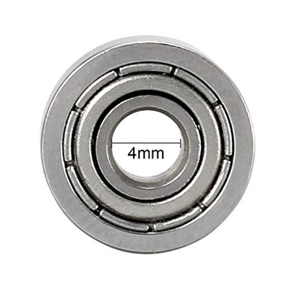 uxcell 604ZZ Deep Groove Ball Bearing Double Shield 604-2Z 80014, 4mm x 12mm x 4mm Chrome Steel Bearings (5-Pack) - size: 4mmx12mmx4mm