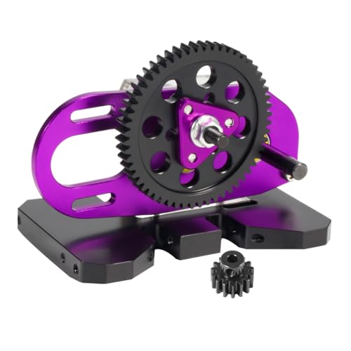 SCX10 LCG 2 Low Transmission 30% Overdrive Gearbox with Non-Slip Shell for 1/10 Axial SCX10 III II TRX4 RC Crawler Car Upgrade Parts (Purple) - color: Purple