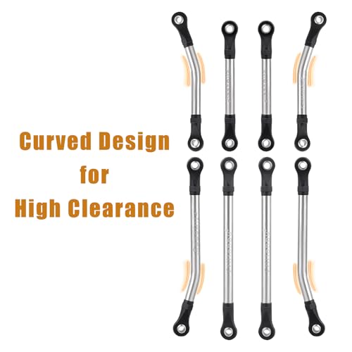 High Clearance Link Set Steel Lift Kit 50g for Traxxas TRX4M Defender Bronco Chassis Upgrades 1/18 RC Crawler Accessories, 8PCS