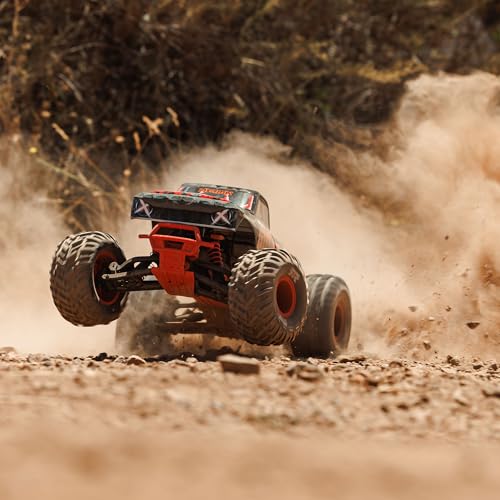 ARRMA RC Truck 1/10 Quake 223S 2WD RTR (Battery and Charger Not Included) Brushless Monster Truck, Red, ARA3537T1 - color: Red