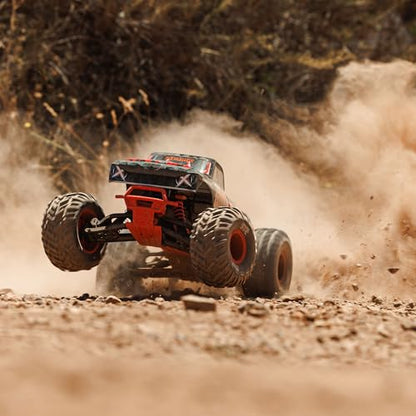 ARRMA RC Truck 1/10 Quake 223S 2WD RTR (Battery and Charger Not Included) Brushless Monster Truck, Red, ARA3537T1 - color: Red