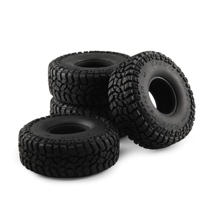 4PCS Soft Rubber Tires for RC 1:10 On Road Car 1.9" Crawler Tires with Foam for Axial SCX10 90047 SCX10 III AXI03007 Redcat Gen8 TRX-4 Tyre