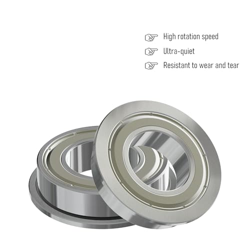 20PCS F682ZZ Flange Ball Bearing, 2x5x2.3mm, Miniature | Double Metal Shielded Flanged Bearing Chrome Steel ABEC-1(P0) Z2 Deep Groove Ball Bearing for Industrial Machine, Power Tools - size: F682ZZ Size2×5×2.3mm