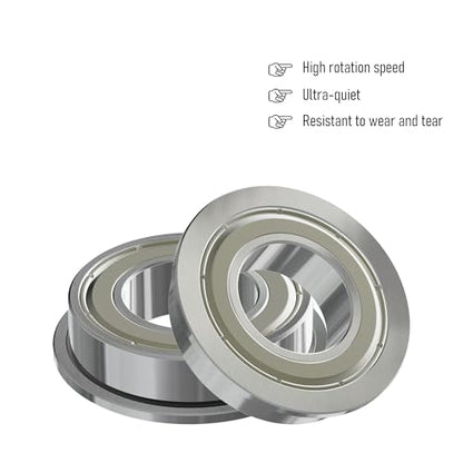 20PCS F682ZZ Flange Ball Bearing, 2x5x2.3mm, Miniature | Double Metal Shielded Flanged Bearing Chrome Steel ABEC-1(P0) Z2 Deep Groove Ball Bearing for Industrial Machine, Power Tools - size: F682ZZ Size2×5×2.3mm