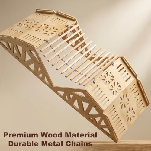 RC Crawler Course, RC Climbing Bridge, RC Crawler Climbing & Balance Challenge Bridge Obstacle Course for 1/18 1/24 Scale RC Crawler Truck, Wood Materials (Vehicle Not Included)