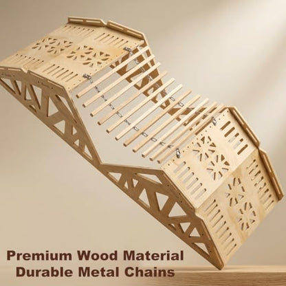 RC Crawler Course, RC Climbing Bridge, RC Crawler Climbing & Balance Challenge Bridge Obstacle Course for 1/18 1/24 Scale RC Crawler Truck, Wood Materials (Vehicle Not Included)