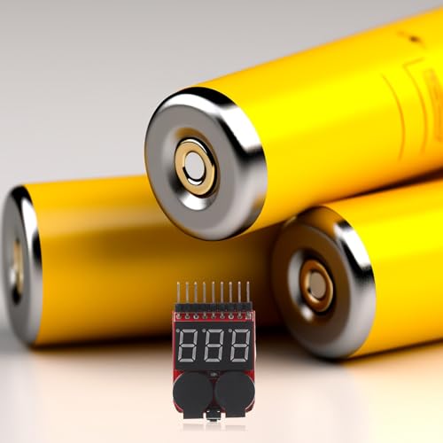 NOLITOY 1-8s Lipo Battery Voltage Tester with LED Display Low Voltage Buzzer Alarm for Rc Hobbyists and Electronics Battery Monitor Tool