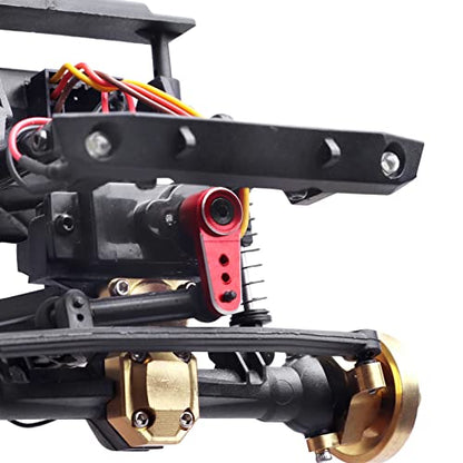 Steering Servo Horn Aluminum Servo Arm for EMAX ES08MA II Servo (Red) - color: Red