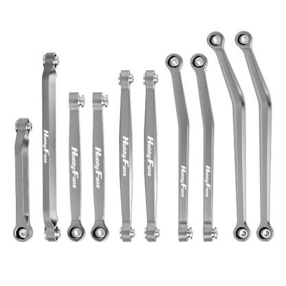 Steering Links & Body Links Set, CNC Metal Linkage High Clearance Chassis Links Upgrade Parts for Axial SCX30 1/30 RC Crawler(Titanium)