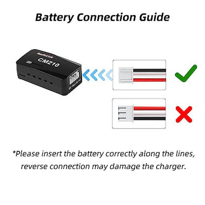 Radiolink CM210 15W 1.5A Faster 2S 7.4V LiPo Battery Balance Charger USB Type-C Connector for RC Airplane Transmitter Car Boat SCX24 SCX10 Gel Blaster Gun