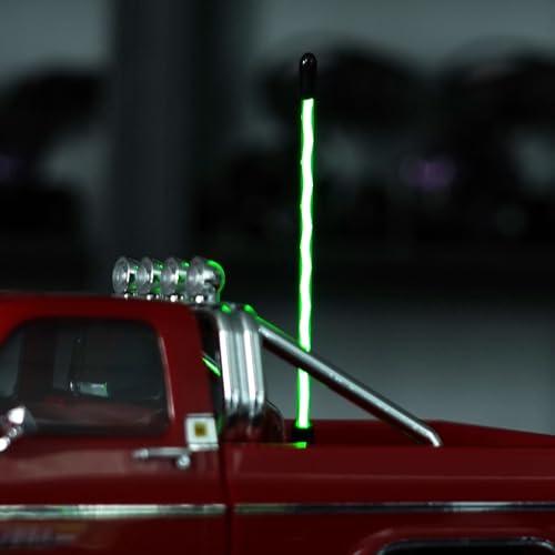 INJORA LED Whip Light Bottom Fixed for 1/18 TRX4M 1/24 RC Crawlers (Green) - color: Green