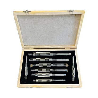 Adjustable Hand Reamer H4-H11 for Metal & Wood Repairs, 15/32" to 1-1/16" | Carbon Steel Construction, Straight Flutes, 11.90-26.98mm Capacity, Expandable Blades, Bore Sizing, Hole Finishing Tool - size: H4 to H11 - 8Pcs