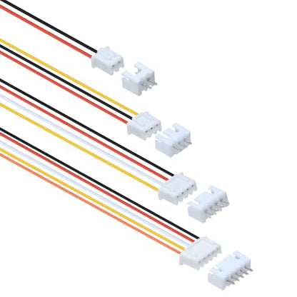 60Pairs JST-XH 2.54mm Header Connector Kit with Male and Female Connectors Adapter 200mm 26AWG Flat Wire Cable Compatible with JST XH Plug Adapter (2P/3P/4P/5P Kit) - color: 2P/3P/4P/5P Kit
