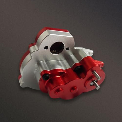 RC Metal Transmission Center Gearbox Case with Gear for FMS FCX18 LC80 1/18 RC Crawler Car Upgrades Parts Complete Gearbox Transmission Case for FMS FCX18 Accessories (Sliver) - color: Sliver