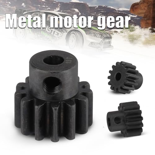 0.8M Hardened Steel Pinion Gear Set 1/8 inch 3.175mm Hole 15T 16T 17T 18T 19T with Hex Key for RC Brushless Brush Motor RC Car Upgrade(Compatible with 0.8 Metric Pitch) - size: 15 16 17 18 19T