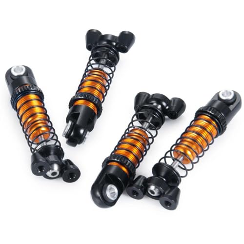 COMODO 37mm Metal Adjustable Shock Absorber for 1/18 1/24 RC Crawler Cars – 4Pcs Aluminum Suspension Damper Replacement Part