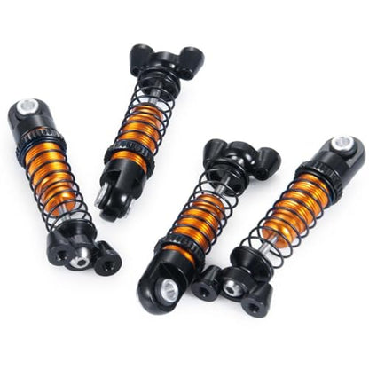 COMODO 37mm Metal Adjustable Shock Absorber for 1/18 1/24 RC Crawler Cars – 4Pcs Aluminum Suspension Damper Replacement Part