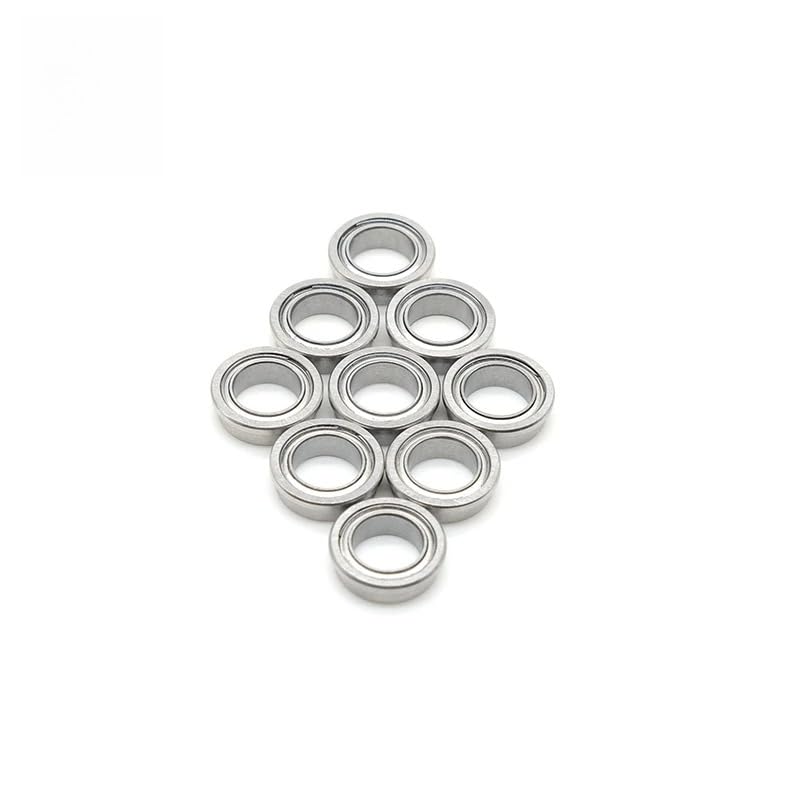 10pcs FR168ZZ Miniature Flanged Ball Bearing 6.35x9.525x3.175mm ABEC-7 Chrome Steel 1/4x3/8x1/8 Inch Double Metal Shielded - size: FR168ZZ 6.35x9.525x3.175